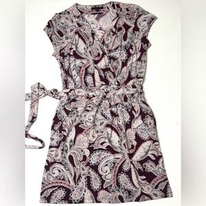 Banana Republic Paisley Print Wrap Dress XL
